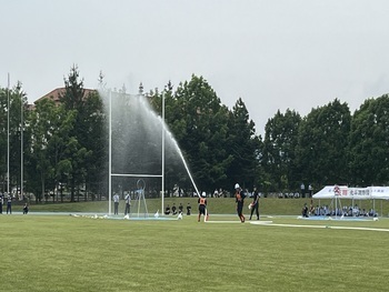 北斗消防団による小型ポンプ操法