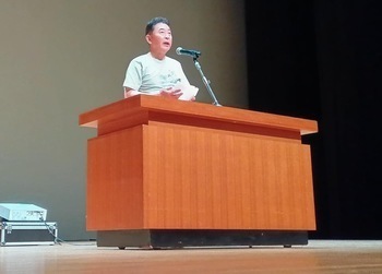パラアスリート講演での池田市長あいさつ
