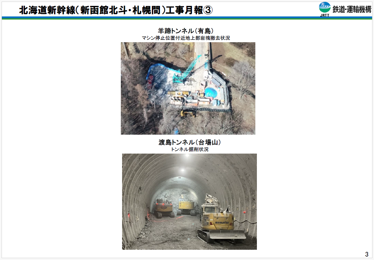 2025年5月1日現在の北海道新幹線トンネル工事状況その3