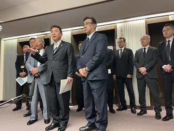 取材対応の様子