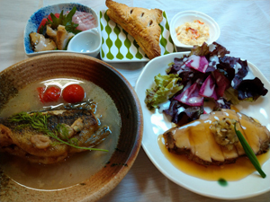 民宿あべ　食事