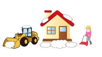 間口の雪処理は各家庭で