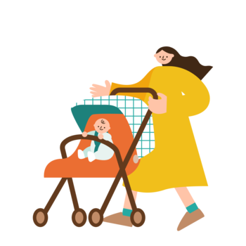 母と子イラスト