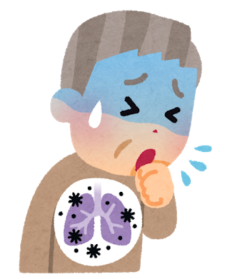 肺炎のイラスト