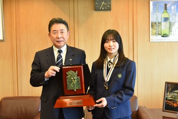 石本選手との記念撮影