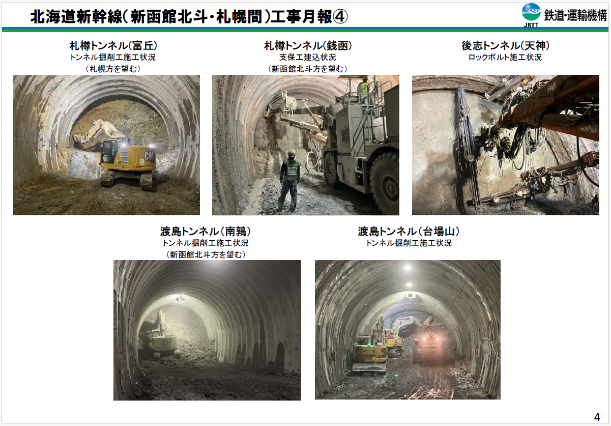 令和8年4月1日時点の北海道新幹線工事状況その4