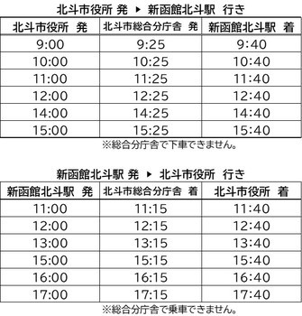 バス時刻表