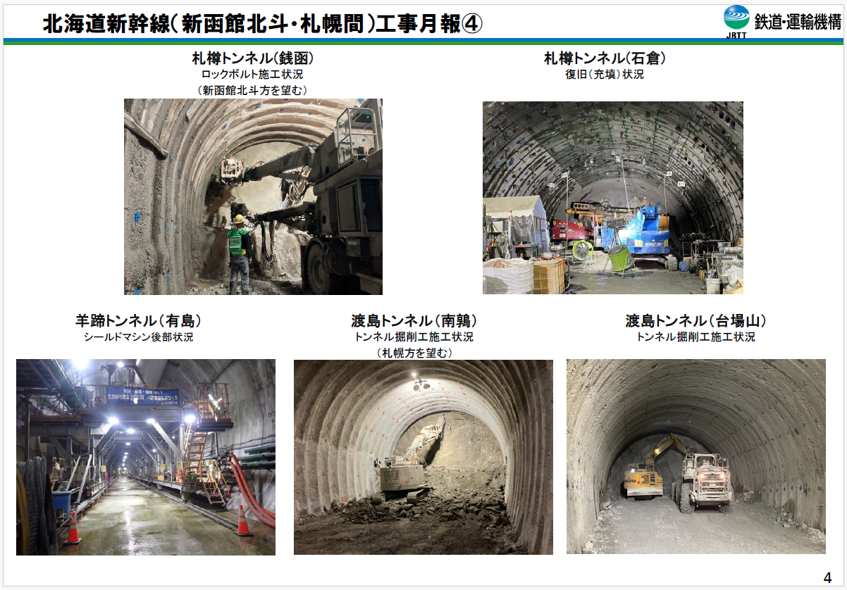 令和8年8月1日時点の北海道新幹線工事状況その4