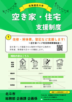 北斗市空き家バンク利活用事業補助金
