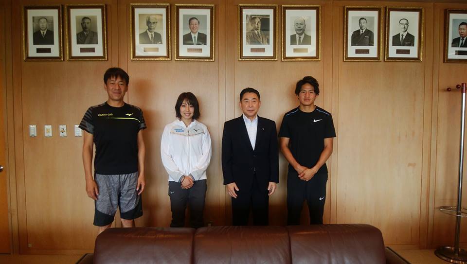 関西実業団陸上競技連盟による表敬訪問